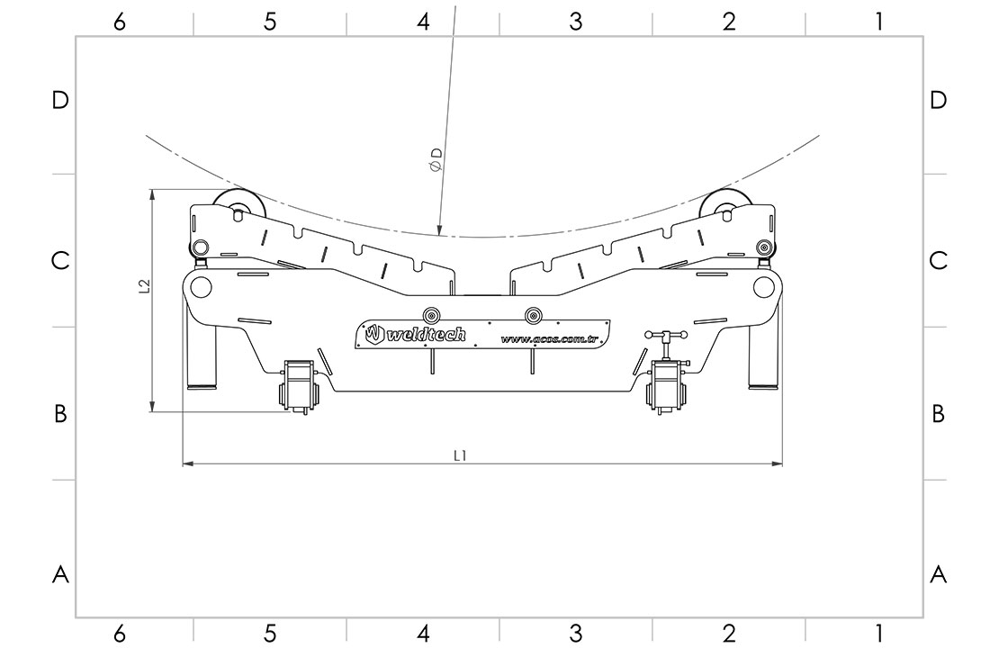 Fit-Up Rotator technical drawing
