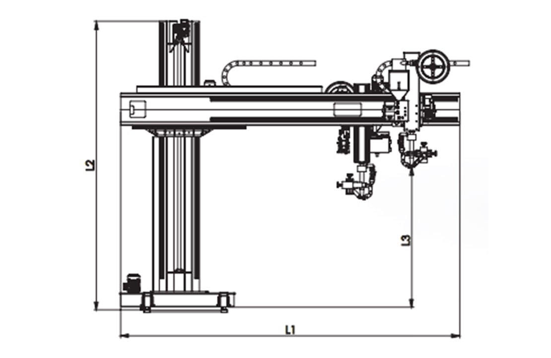 Column & Boom Beam Welding System technical drawing